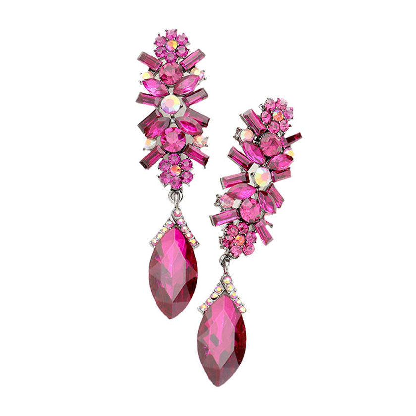 Pendientes de Noche Colgantes de Cristal y Marquesa