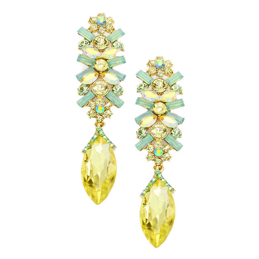 Pendientes de Noche Colgantes de Cristal y Marquesa
