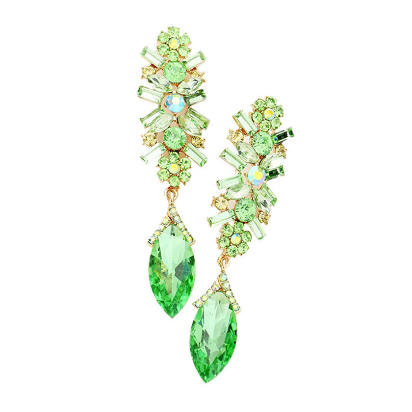 Pendientes de Noche Colgantes de Cristal y Marquesa