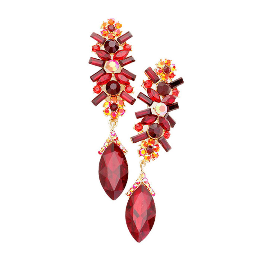 Pendientes de Noche Colgantes de Cristal y Marquesa