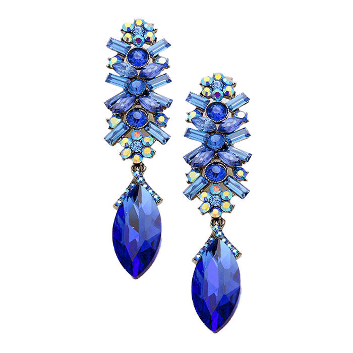 Pendientes de Noche Colgantes de Cristal y Marquesa
