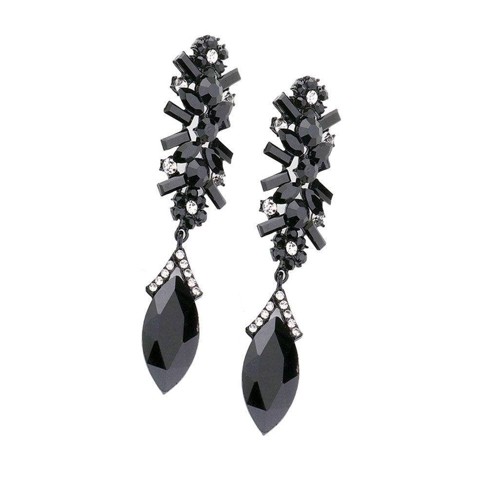 Pendientes de Noche Colgantes de Cristal y Marquesa