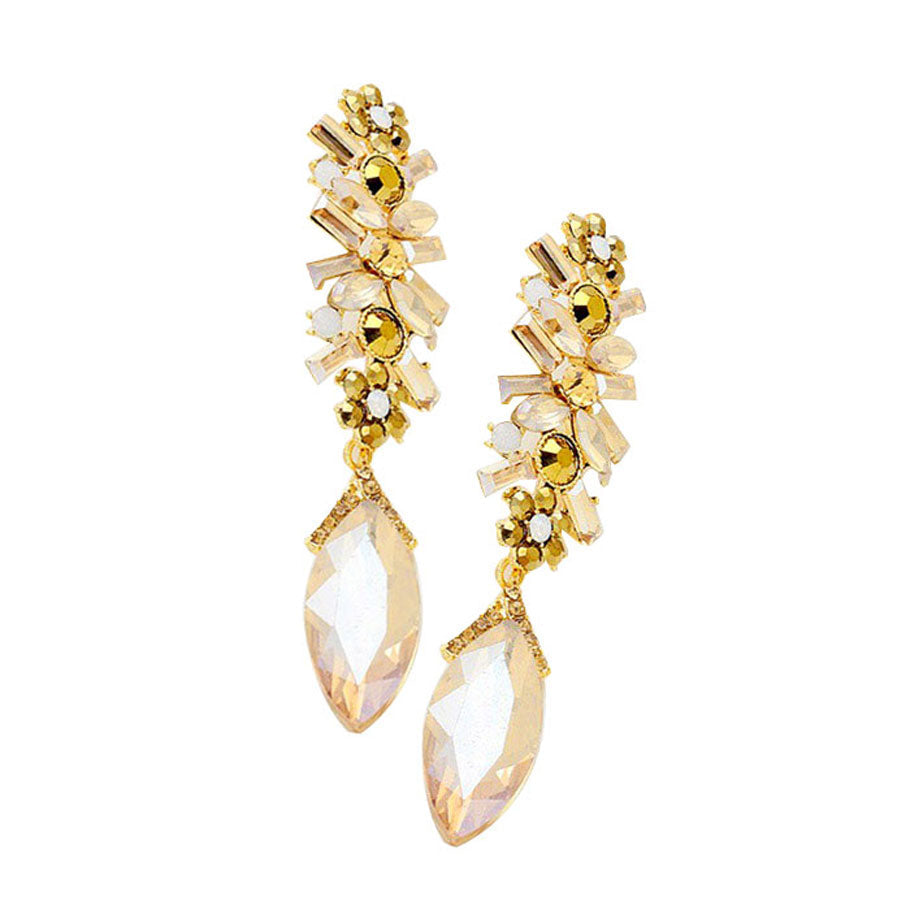 Pendientes de Noche Colgantes de Cristal y Marquesa