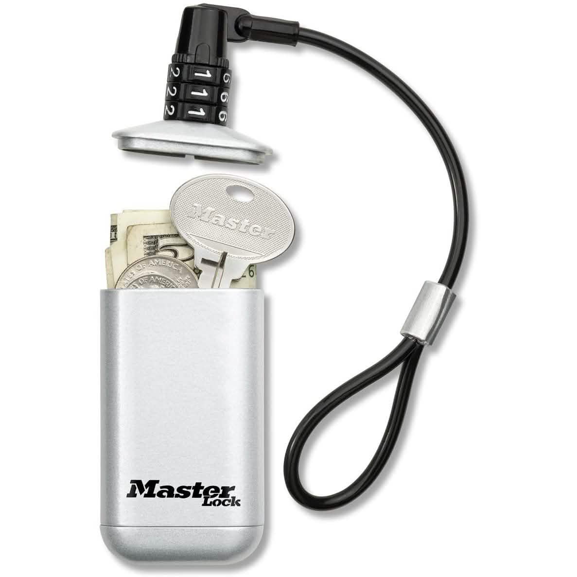 Caja de seguridad mini Master Lock 5408D con cable de seguridad de 6"