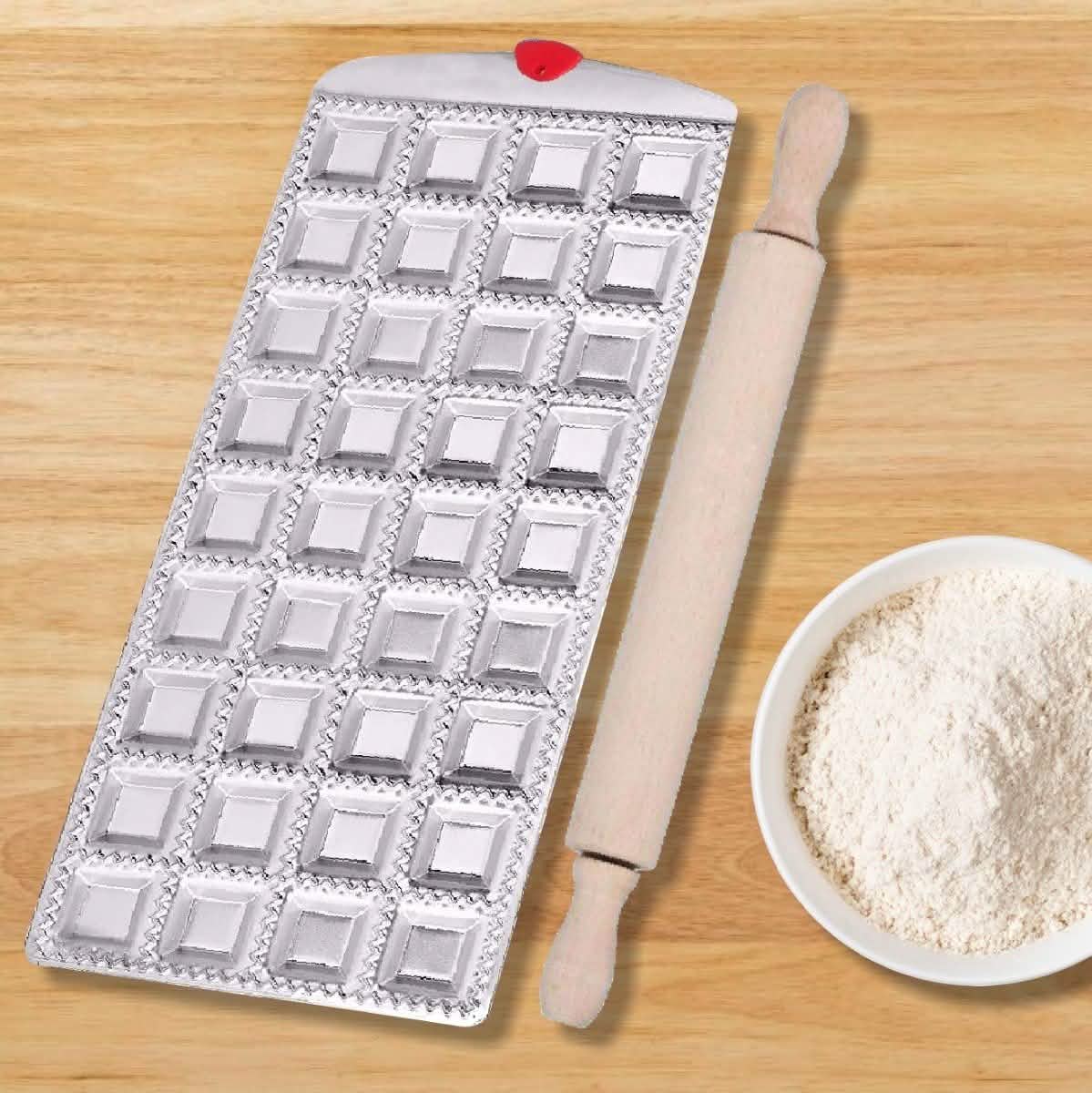 Raviolera Eléctrica de Aluminio Meglio con Rodillo