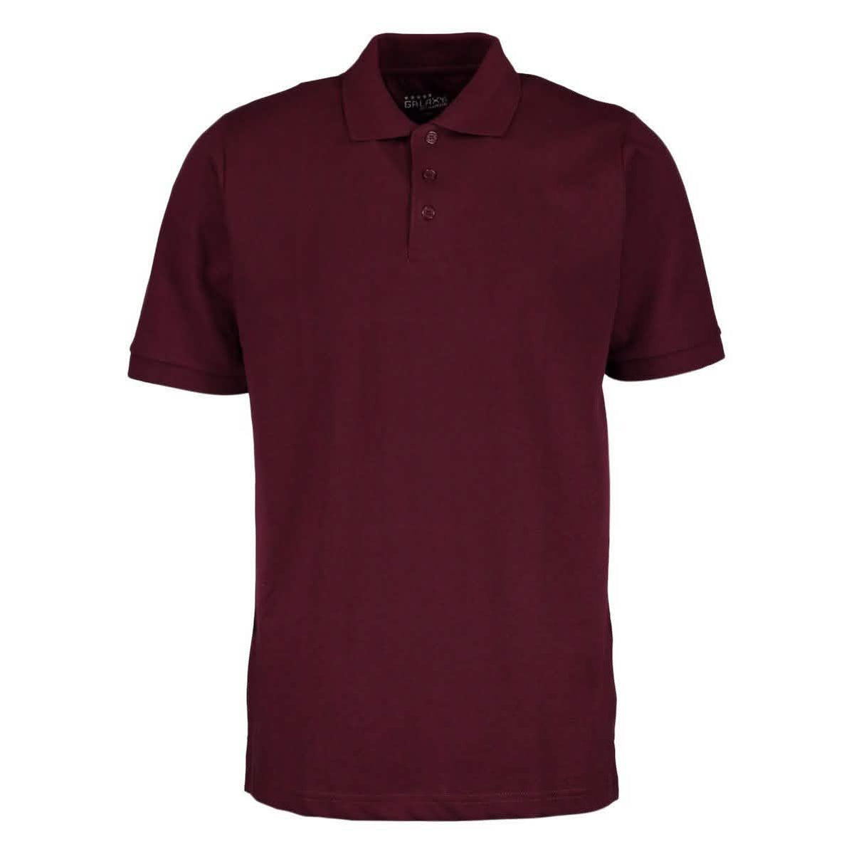 Polo de manga corta acanalado de 3 botones para hombre