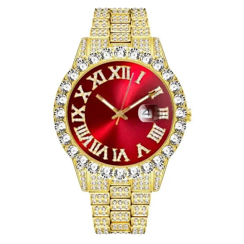 Reloj de cuarzo impermeable Gypsophila de esfera grande para hombre