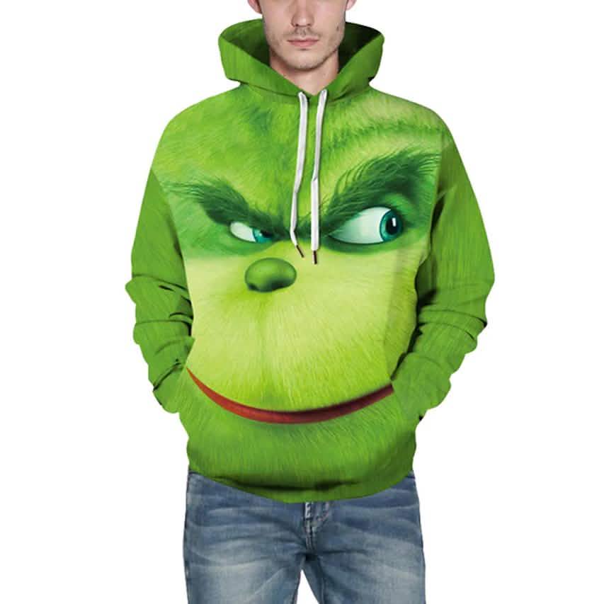 Sudadera con capucha para hombre, estampado de dibujos animados en 3D