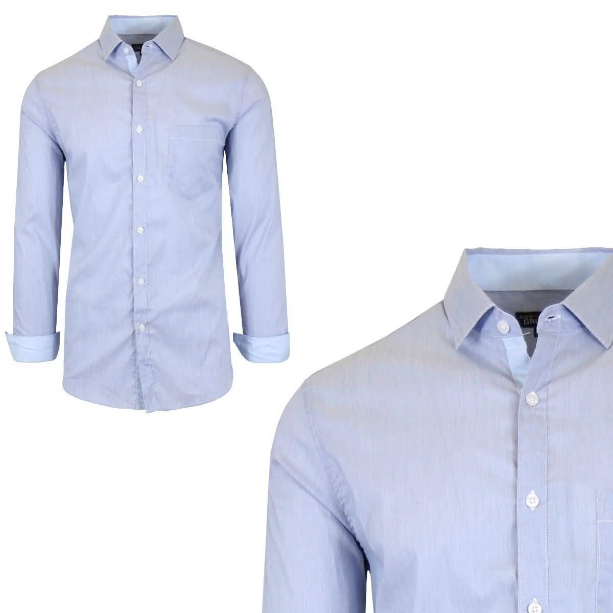 Camisas de vestir elásticas de ajuste delgado de secado rápido para hombre