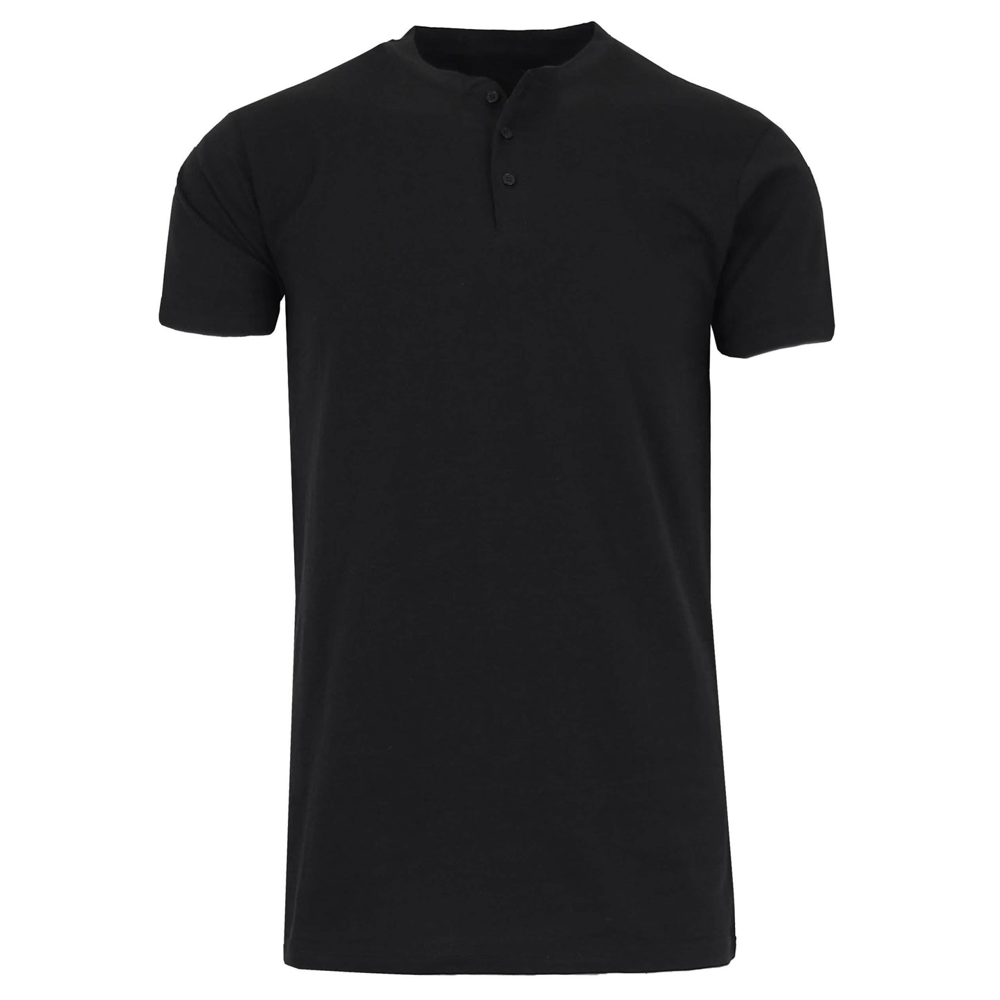 Camiseta Henley de manga corta entallada para hombre