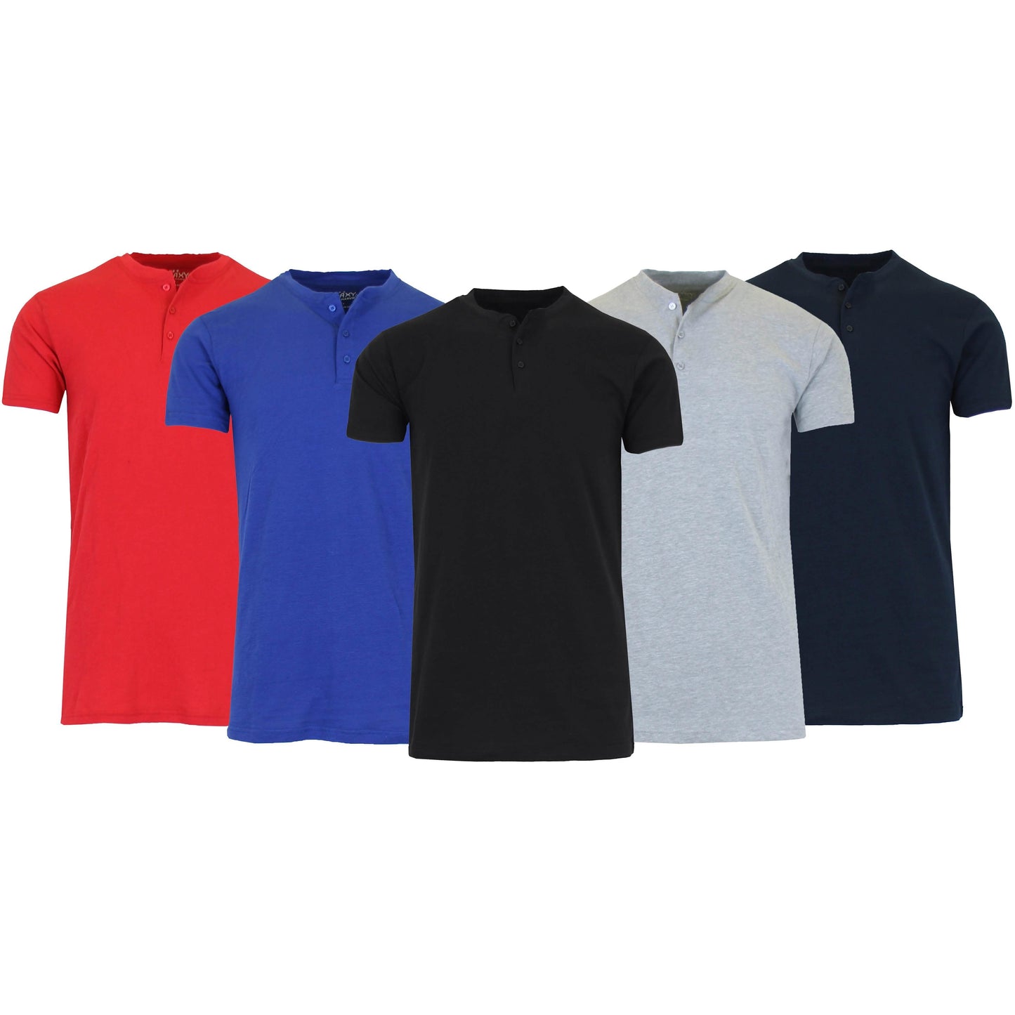 Camiseta Henley de manga corta entallada para hombre