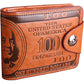 Cartera de piel para billetes de hombre con tarjetero y portafotos