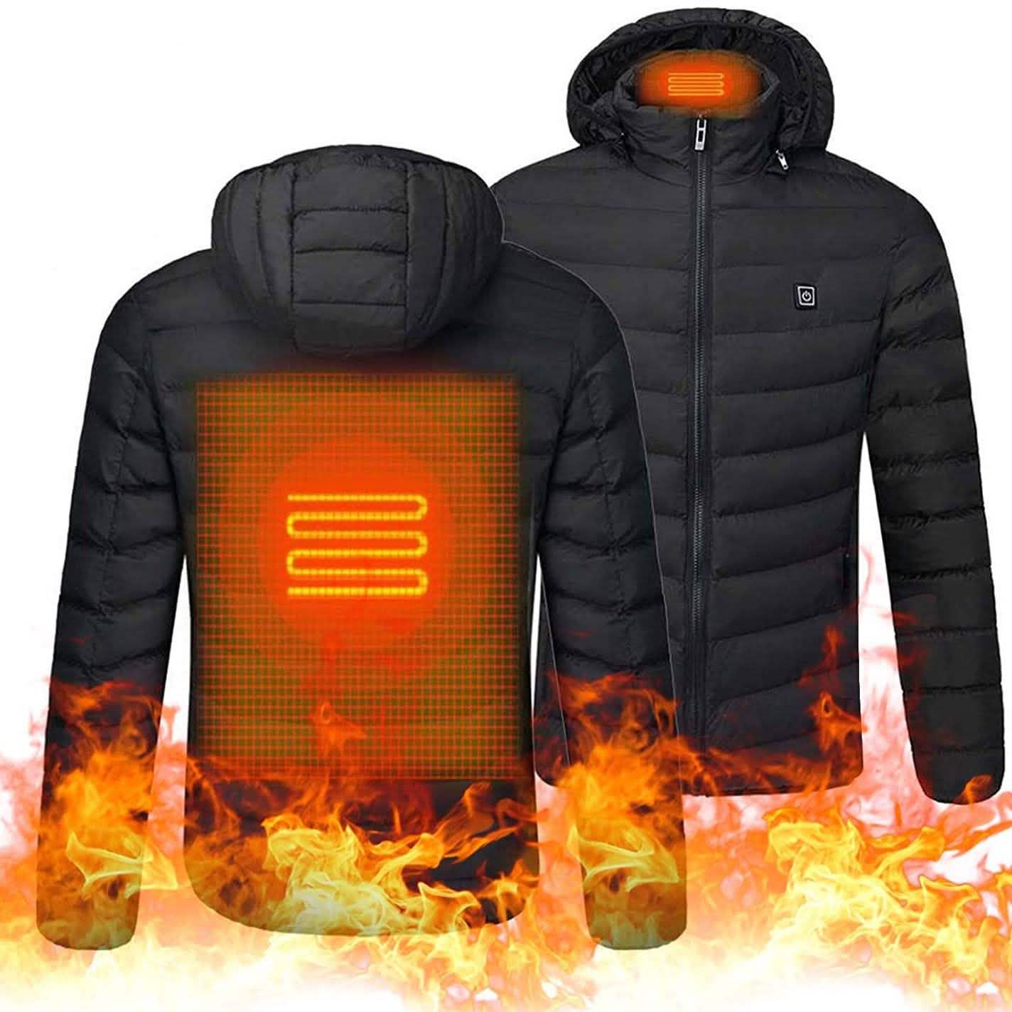Chaqueta calefactable impermeable para hombre