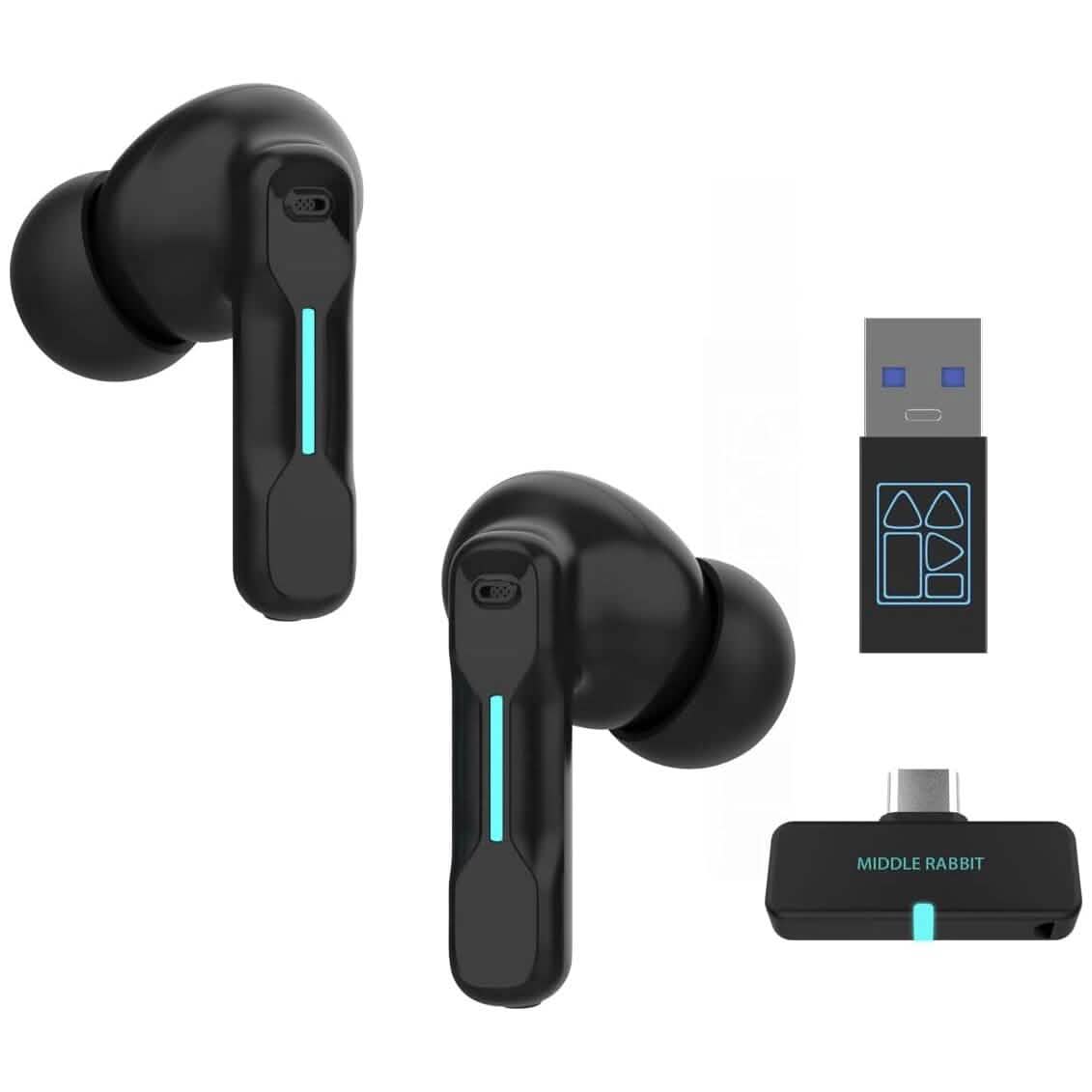 Auriculares inalámbricos para juegos Middle Rabbit SW4 (reacondicionados)