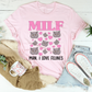Funny Cat Mom Aesthetic Top – "MILF Man I Love Felines" Cat Lover Tee