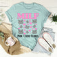 Funny Cat Mom Aesthetic Top – "MILF Man I Love Felines" Cat Lover Tee