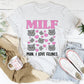Funny Cat Mom Aesthetic Top – "MILF Man I Love Felines" Cat Lover Tee
