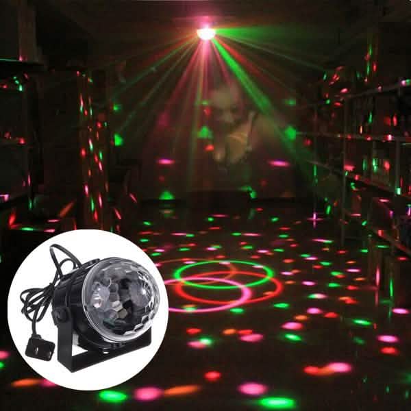 Minibola mágica de cristal con luz LED RGB