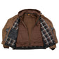 Men's Vintage Crazy Horse Brown Leather Jacket w/ Removable Hoodie