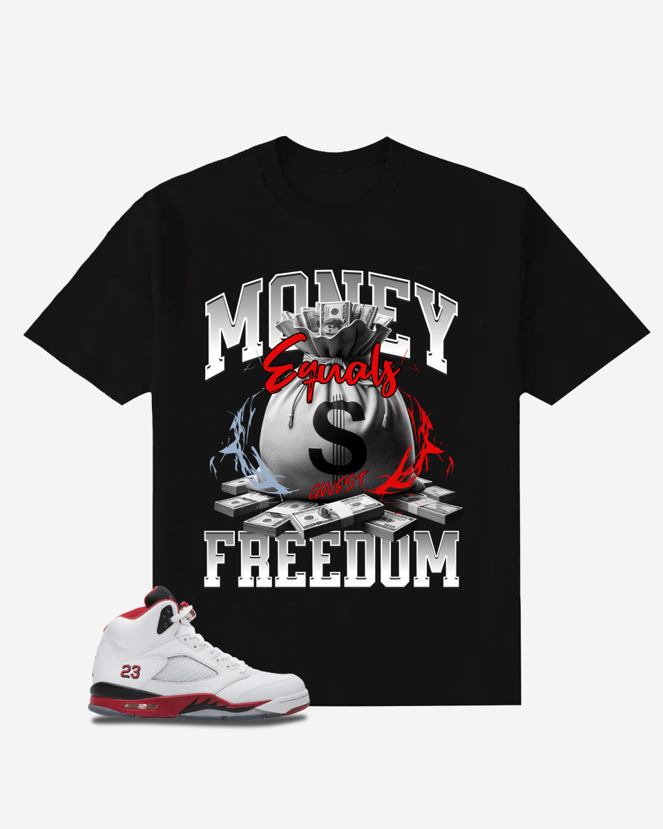 G West Money Equals Freedom Oversized T-Shirt Mens