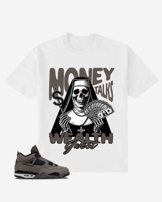 G West Money Talks Wealth Whisper Oversized T-Shirt Mens
