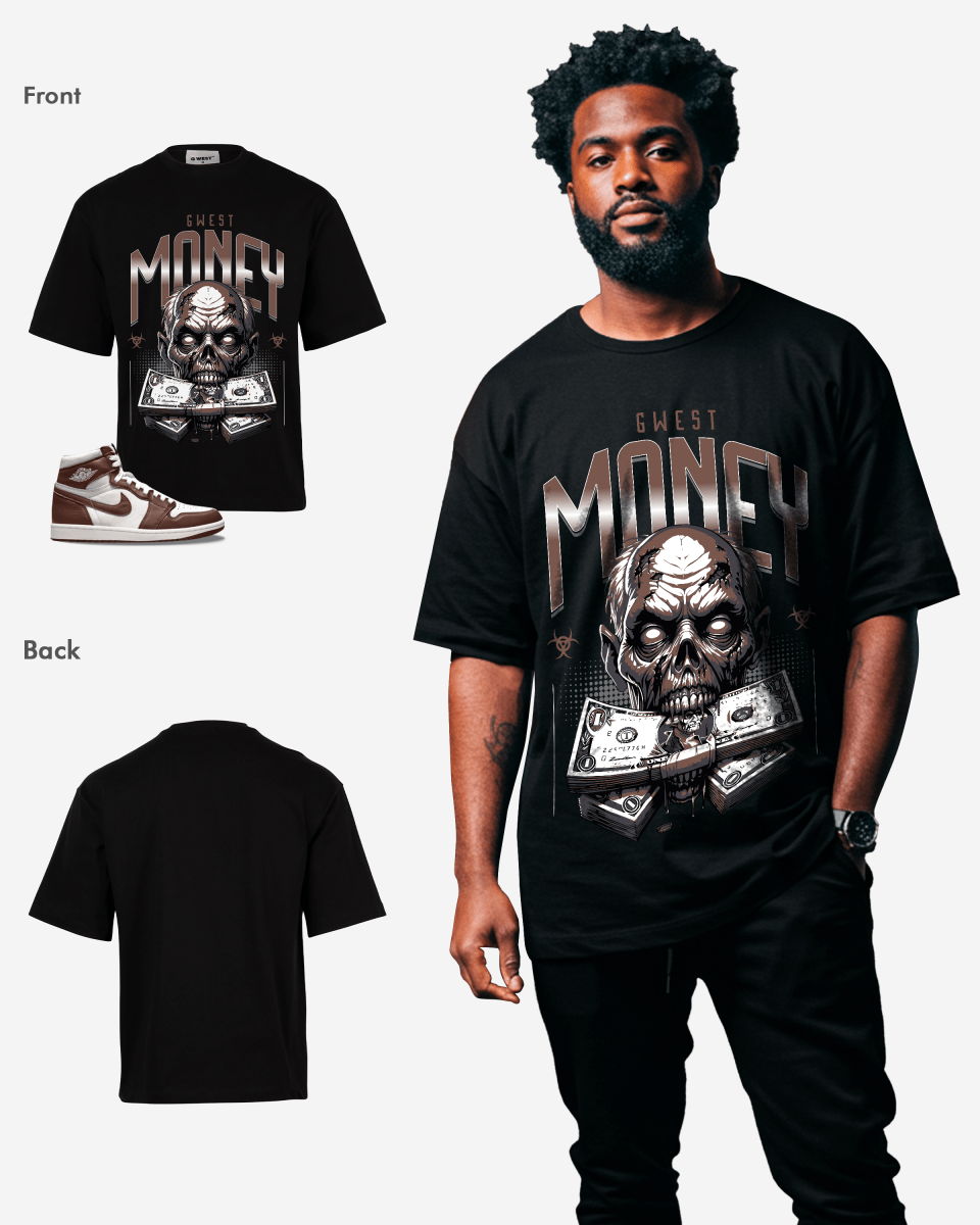 G West Money Zombie Oversized T-Shirt Mens