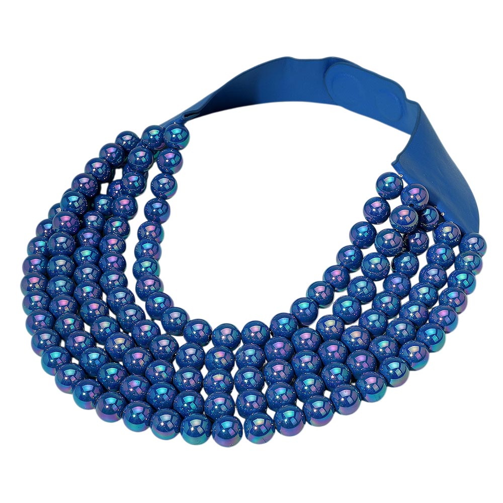 Multistrand Beaded Statement Magnetic Necklace