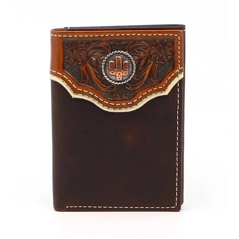 Billetera Tríptica Nocona Cactus Concho - Para Hombre