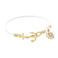 Women's Nautical Anchor Helm Charm Hook Bracelet