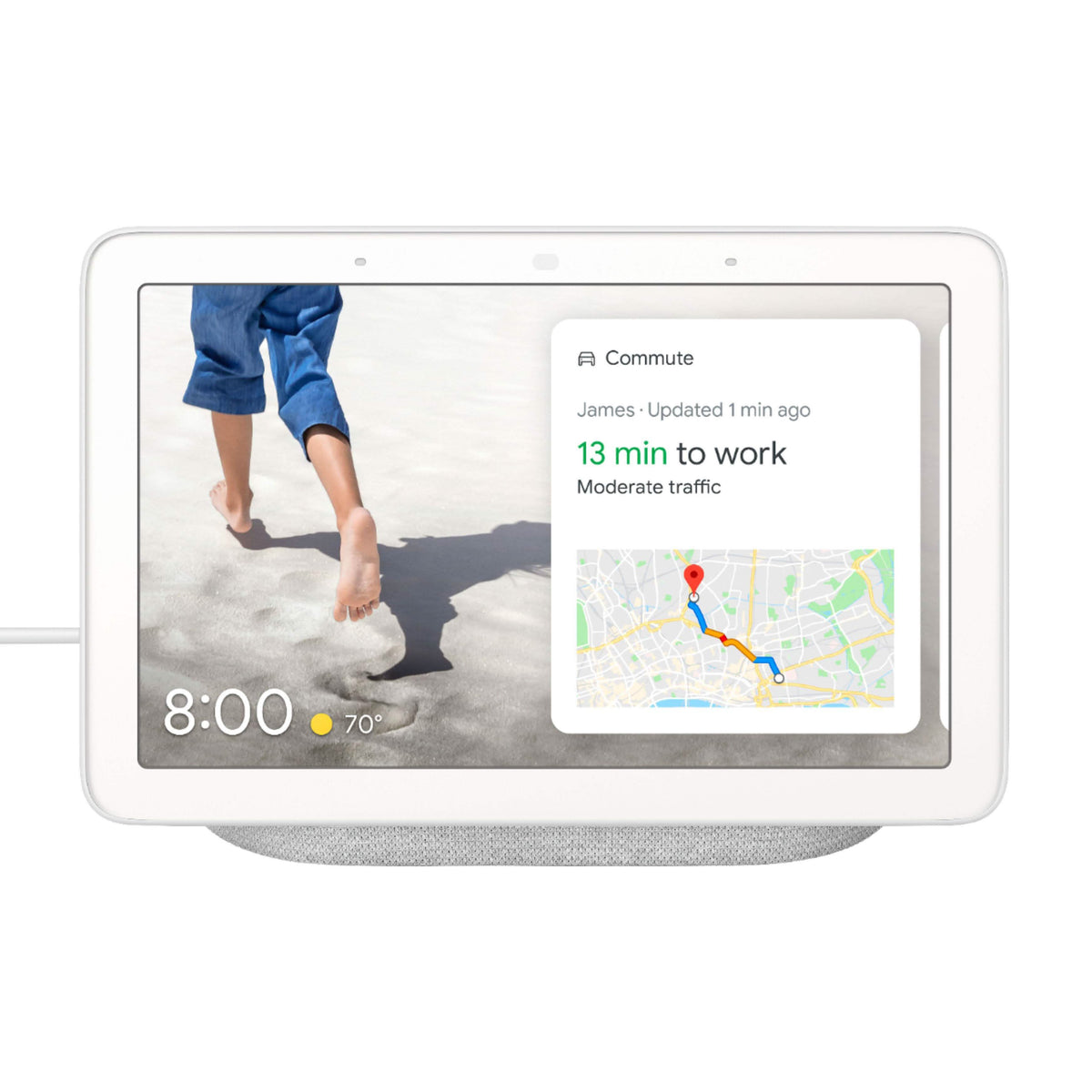 Google Nest Hub (1.ª generación), pantalla inteligente con Google Assistant, color tiza