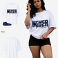 G West Never Give Up Oversized Women's T-Shirt