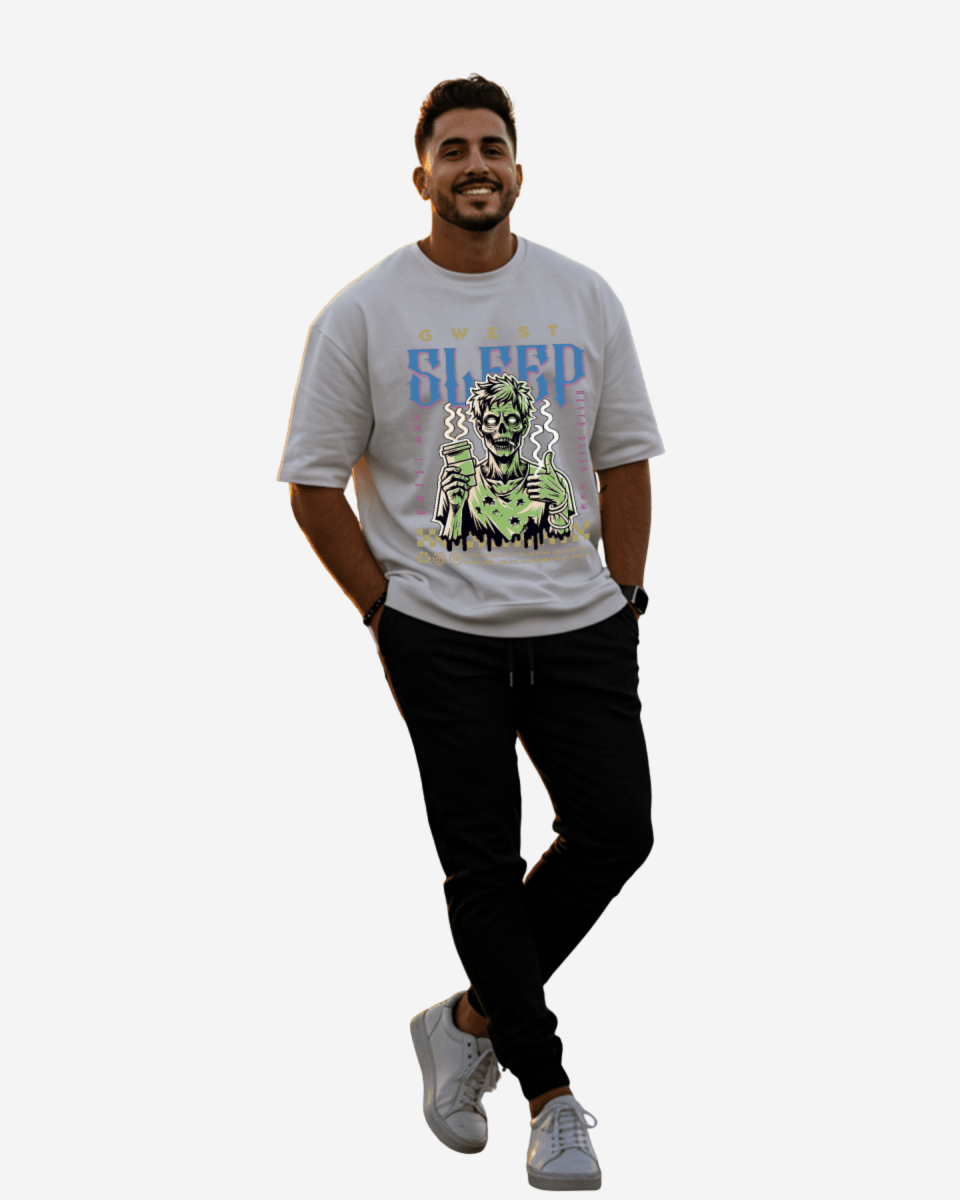 G West Never Sleep Oversized T-Shirt Mens