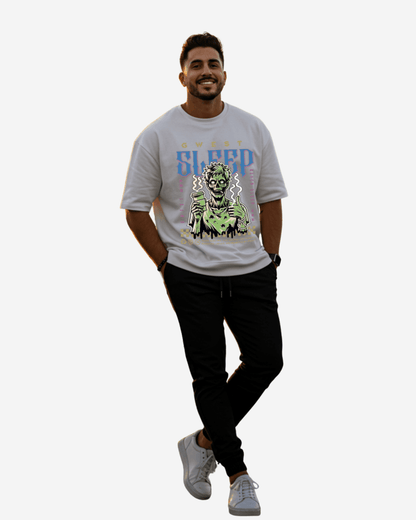 G West Never Sleep Oversized T-Shirt Mens