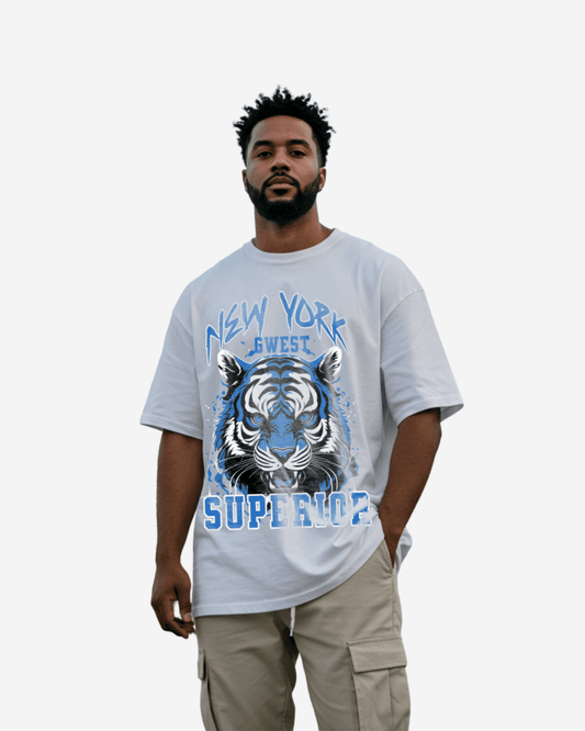 Camiseta de hombre extragrande G West New York Superior