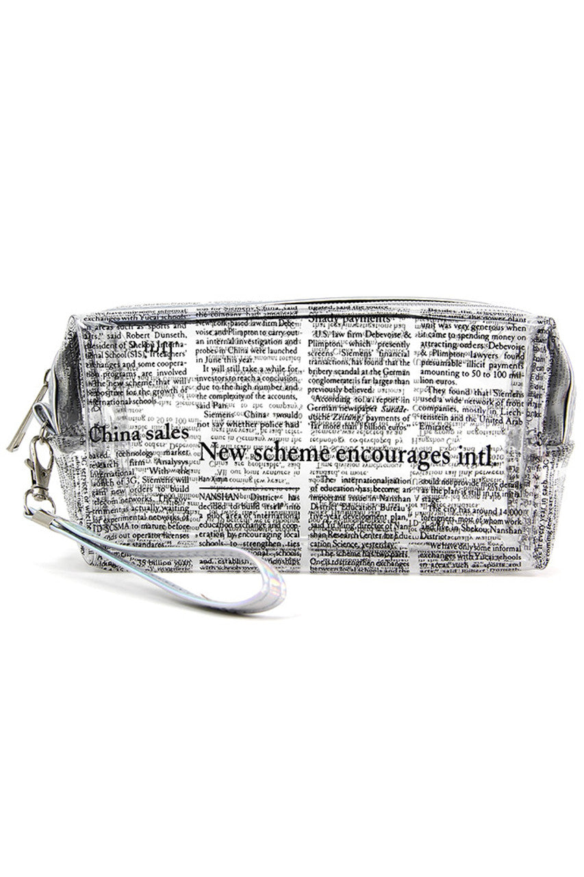 Newspaper Print Pouch