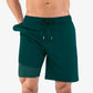 Night Green Hybrid Short, Compression Lined Swim and Resort Trunk