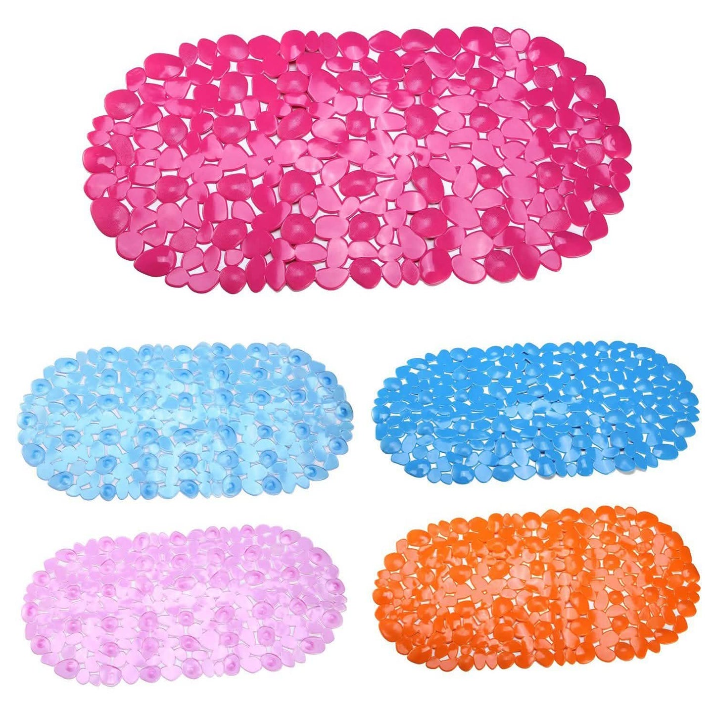 Alfombrilla de baño de masaje antideslizante con textura de guijarro