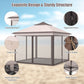 11 x 11 Feet 2-Tier Pop-Up Gazebo Tent Portable Canopy Shelter Carry Bag Mesh
