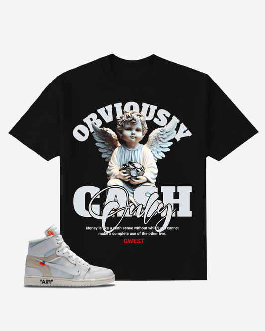 G West Obviamente, camiseta de talla grande solo en efectivo para hombre