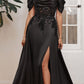 Cinderella Divine OC012 Long Satin Off the Shoulder Gown