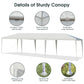 10 x 30 Feet Gazebo Canopy Tent with Connection Stakes and Wind Ropes