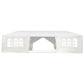10 x 30 Feet Outdoor Canopy Tent with 6 Removable Sidewalls and 2 Doorways-White
