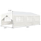 10 x 30 Feet Outdoor Canopy Tent with 6 Removable Sidewalls and 2 Doorways-White