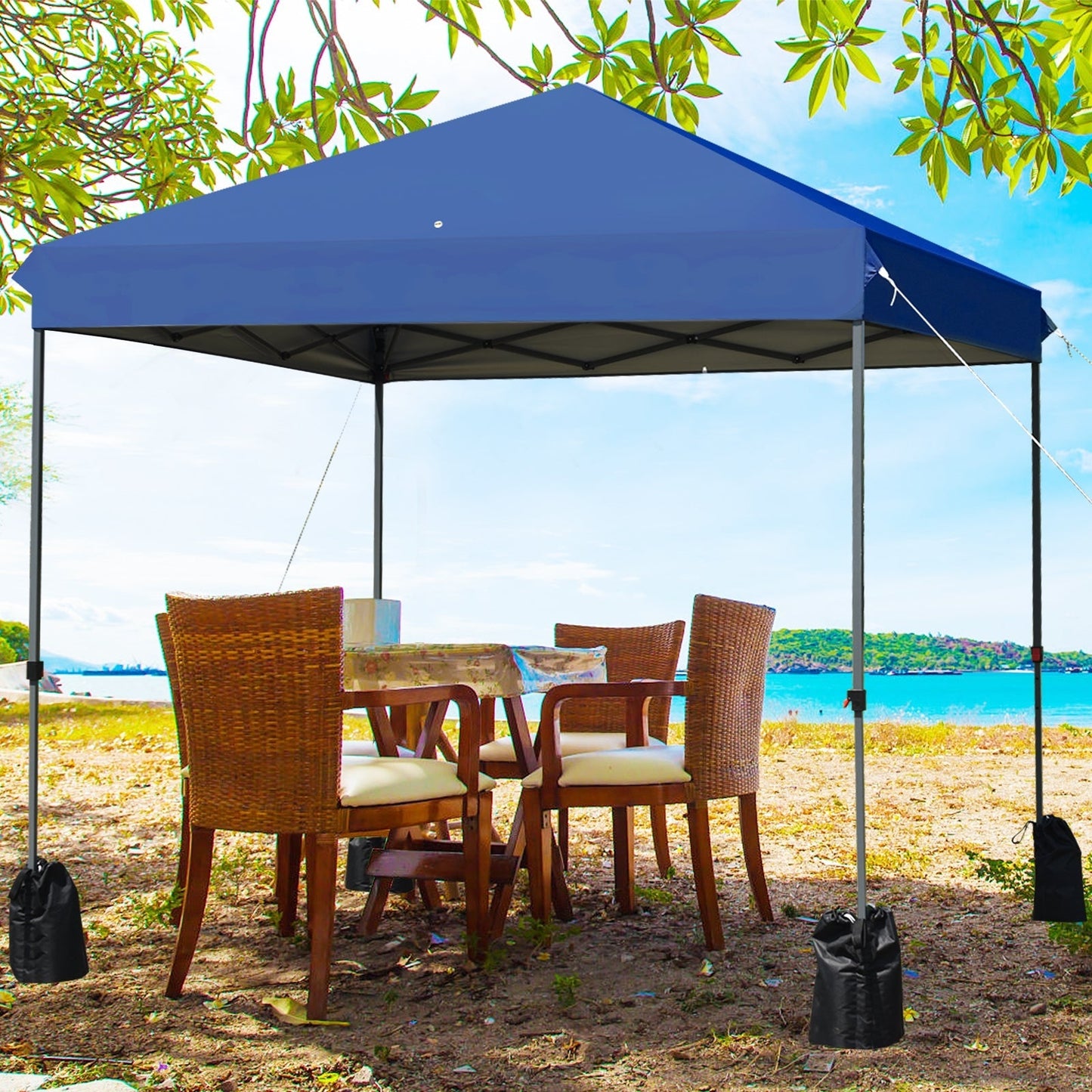 8’x8' Outdoor Pop up Canopy Tent w/Roller Bag