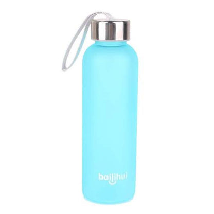 Botella de agua portátil esmerilada para deportes al aire libre