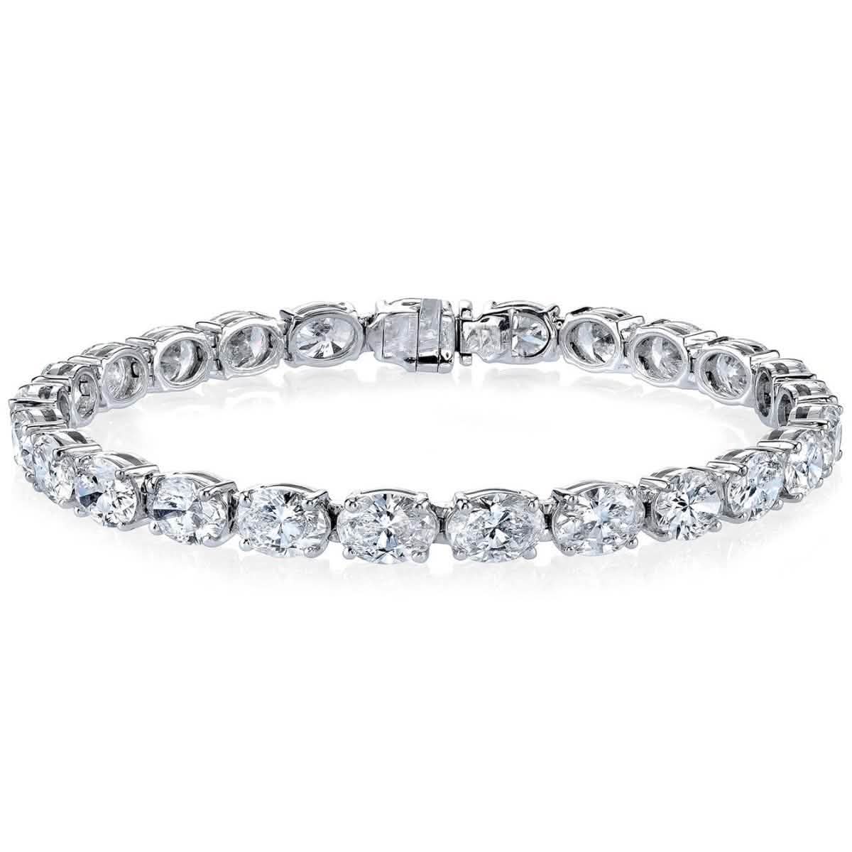 Pulseras ovaladas de tenis hechas con elementos de Swarovski