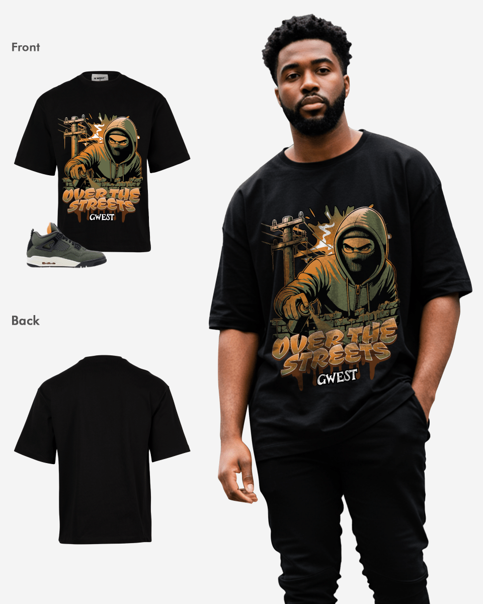 G West Over The Streets Oversized T-Shirt Mens