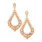 Oversized Cut Out Cluster Vine Accented Teardrop Earrings