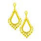 Oversized Cut Out Cluster Vine Accented Teardrop Earrings