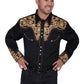 Scully Floral Tooled Embroidery - Men's Western Shirt